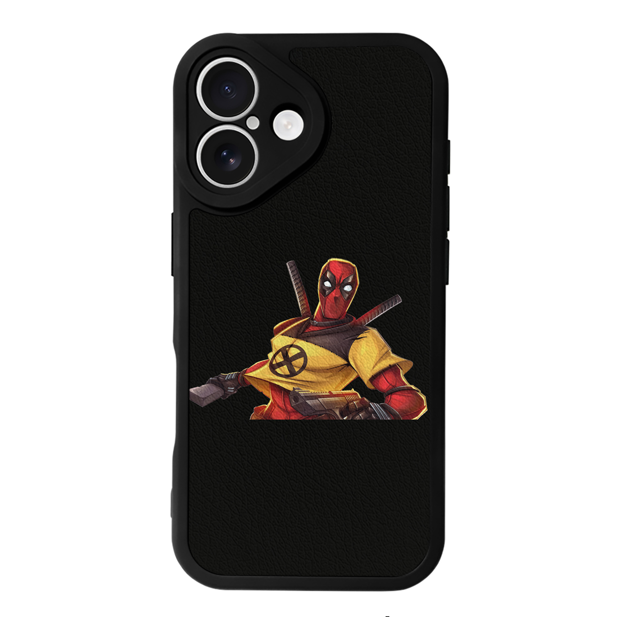 （画像用） Deadpool デッドプール 【iPhone 16シリーズ対応】シリコンスマホケース（レザー調） 材質：シリコン